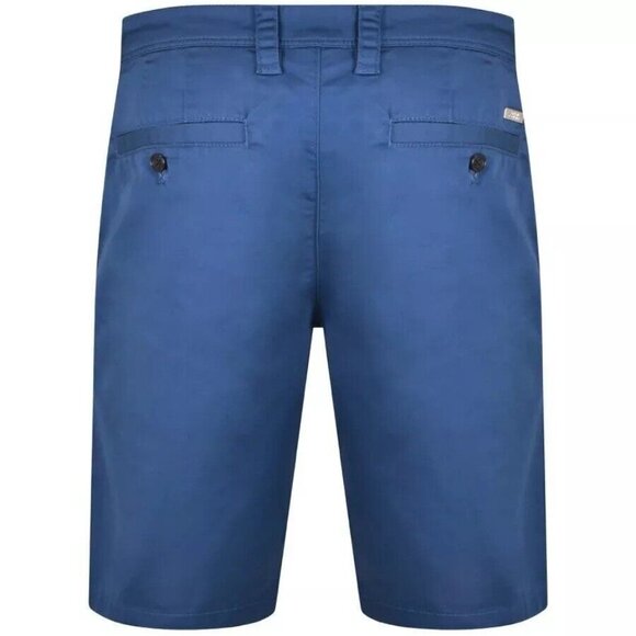 Armani Exchange Mens 10" Bermuda Shorts in Stretch Cotton Blend Blue 38 - Picture 4 of 7